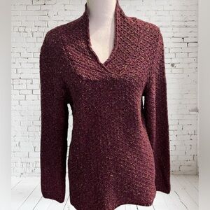 Coldwater Creek purple multi-thread sweater